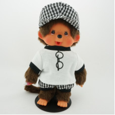 Monchhichi 方格帽子男孩