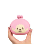 Monchhichi 粉紅色矽膠零錢包