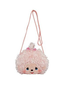 Monchhichi 粉紅鬈髮女孩零錢包 (16cm)