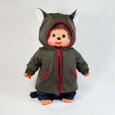 Monchhichi 灰狼外套男孩 (45cm)