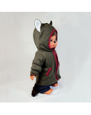 Monchhichi 灰狼外套男孩 (45cm)