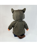 Monchhichi 灰狼外套男孩 (45cm)