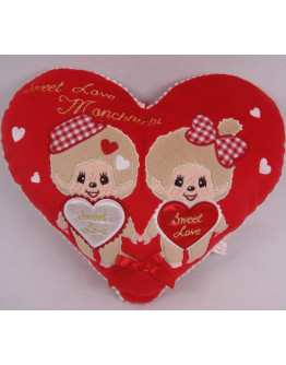 Monchhichi 心型枕