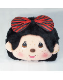 Monchhichi 蝴蝶結Cushion(黑色條紋)