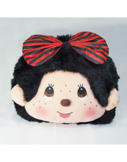 Monchhichi 蝴蝶結Cushion(黑色條紋)