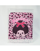 Monchhichi 粉色豹紋多功能袋/ ipad套
