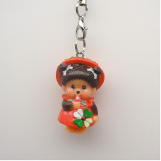 Monchhichi PVC四葉草女孩掛件