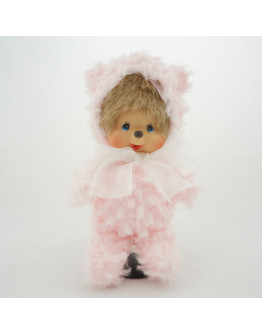 Monchhichi 粉色熊熊掛件 SS號