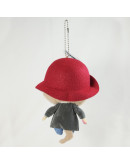 Monchhichi 大頭玫瑰女孩 掛件(酒紅色)