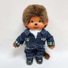 Monchhichi 格仔服裝男孩(綠色)