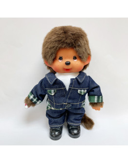 Monchhichi 格仔服裝男孩(綠色)