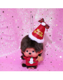 Monchhichi 大頭紅色聖誕節帽男孩掛件