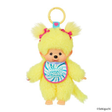 Monchhichi 棒棒糖女孩黃色掛件