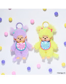 Monchhichi 棒棒糖女孩紫色掛件
