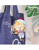 Monchhichi 大頭白色蕾絲帽子女孩 掛件