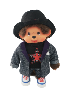 Monchhichi 黑色禮帽星星T恤男孩