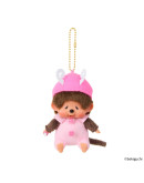 Monchhichi 粉色蝴蝶掛件