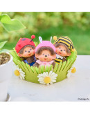 Monchhichi 粉色蝴蝶掛件