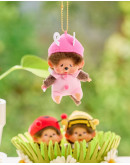 Monchhichi 粉色蝴蝶掛件