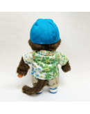 Monchhichi 花恤衫藍白帽子套裝