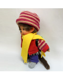 Monchhichi 黃色頸巾絨毛外套套裝
