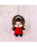 Monchhichi 大頭蕾絲蝴蝶結掛件女孩