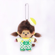 Monchhichi 鳳梨包女孩大頭掛件