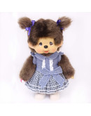 Monchhichi 時尚格紋女孩 M號