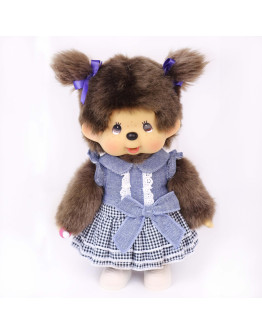 Monchhichi 時尚格紋女孩 M號