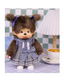Monchhichi 時尚格紋女孩 M號