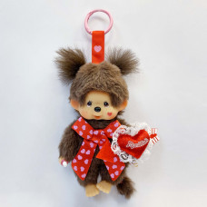 Monchhichi 心形唇印女孩掛件