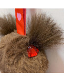 Monchhichi 心形唇印女孩掛件