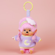 Monchhichi糖果粉色坐款女孩掛件