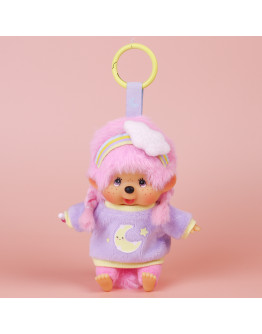 Monchhichi糖果粉色坐款女孩掛件