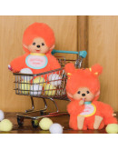 Monchhichi 色彩系列橘紅色男孩掛件