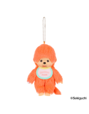 Monchhichi 色彩系列橘紅色男孩掛件