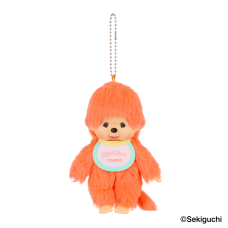 Monchhichi 色彩系列橘紅色男孩掛件