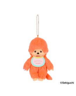 Monchhichi 色彩系列橘紅色男孩掛件