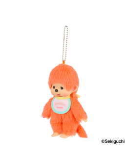 Monchhichi 色彩系列橘紅色男孩掛件