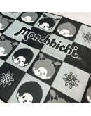 Monchhichi毛巾 黑白格